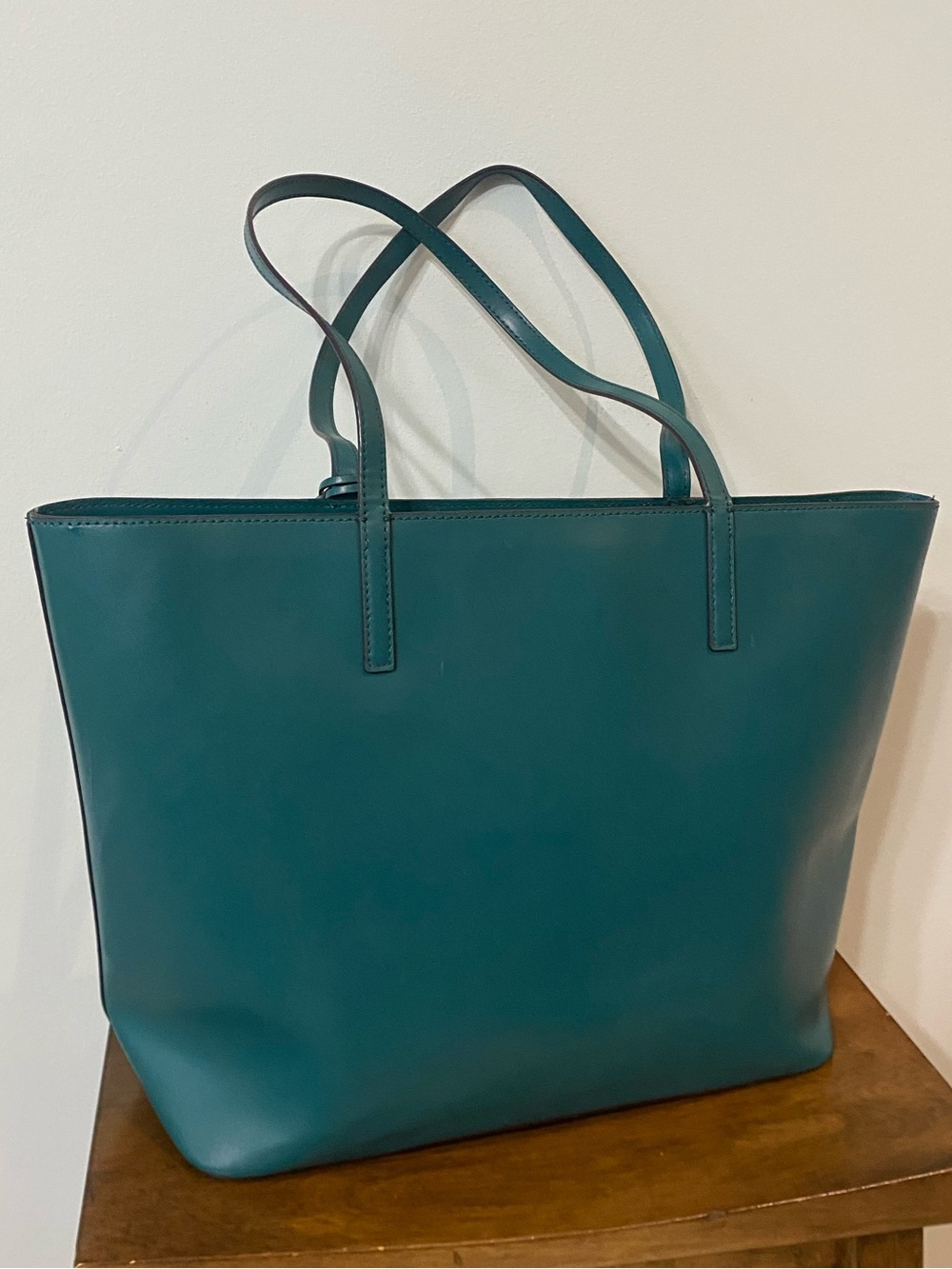 kate spade Teal Green Leather Tote Bag - Picture 3 of 11